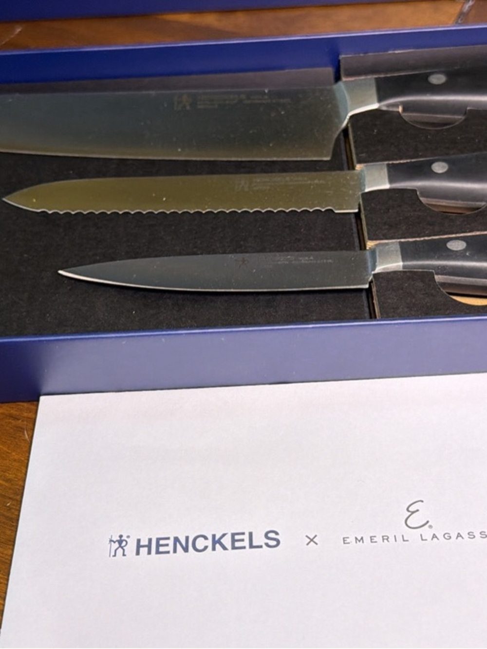 Henckels x Emeril Laguiole 3-Piece Knife Set - Black Handles